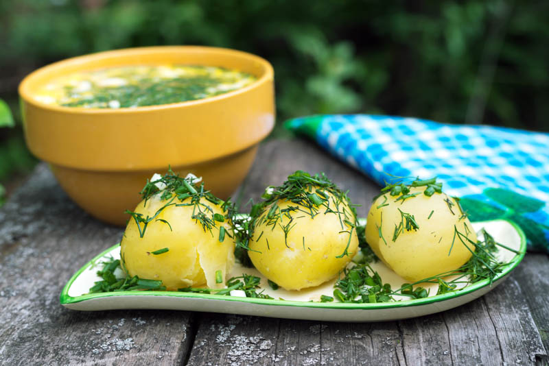 Boiled potatoes